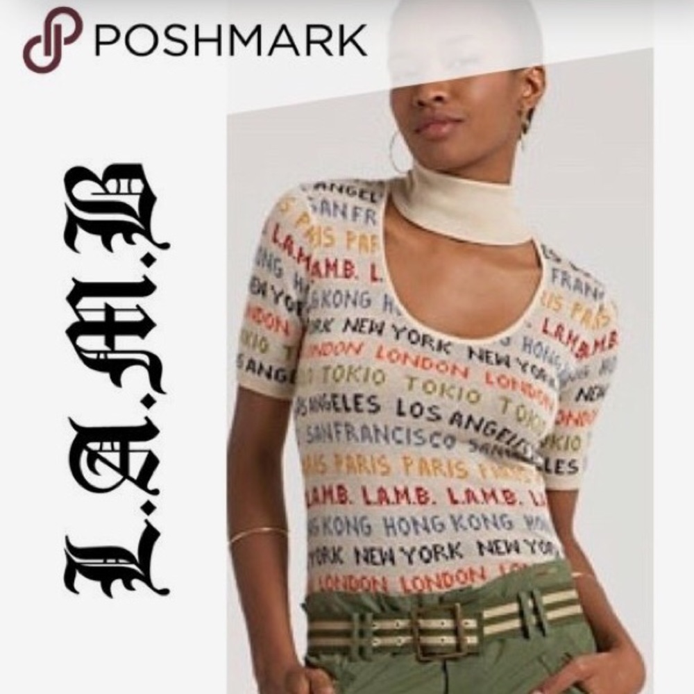 L.A.M.B. short sleeved sweater